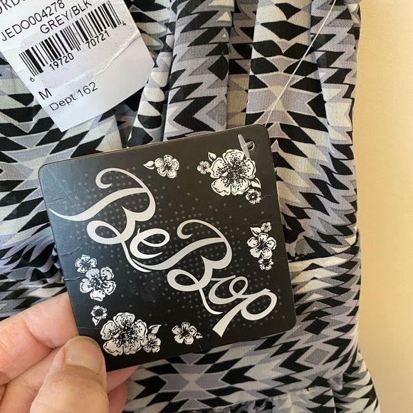 BEBOP spaghetti strap grey black chiffon dress med - Picture 9 of 9